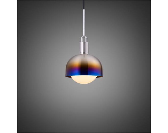 Forked Pendant/Steel/Medium Burnt Steel Shade/Medium O