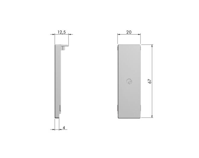 Afdekkap voor kastophanger LIBRA H7 wit