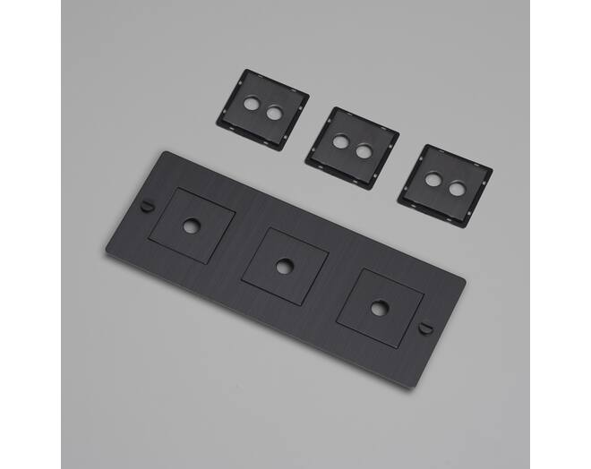 3G Wall Plate/Horizontal/Smoked Bronze