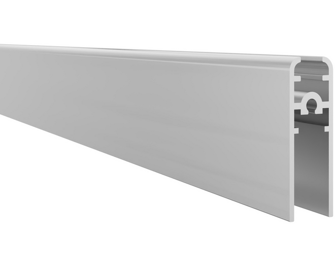 Miniroller slofrail voor glas 5mm, lengte 2500mm