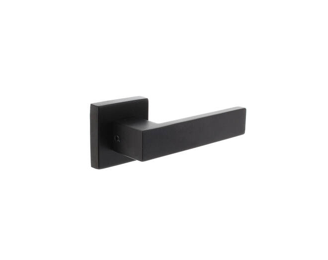 Deurkruk Amsterdam op vierkante massieve rozet 53x53x10 mm