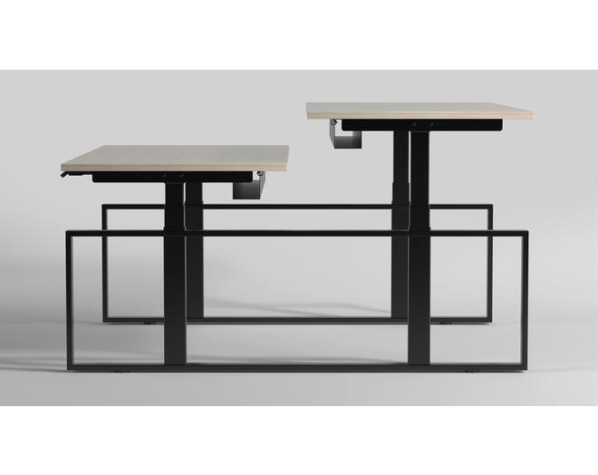 Square duo HS zwart inclusief frame 1500-2400mm.
