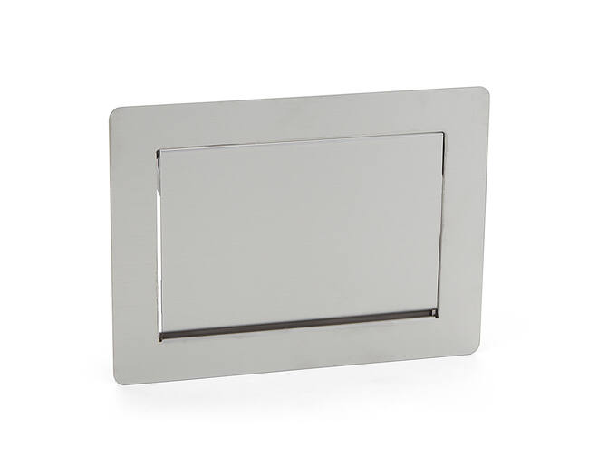Afvaldoorlaat 308x234mm RVS voor verticaal gebruik