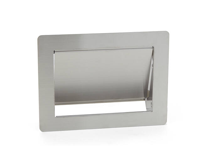 Afvaldoorlaat 308x234mm RVS voor verticaal gebruik