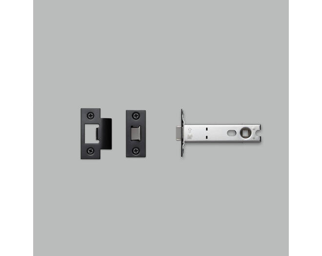 Tubular Latch/For Door Knob/82Mm Backset/Black
