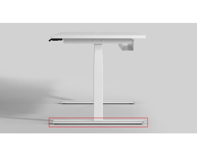 Milano voet 410 wit, voor bladdiepte 450-580mm