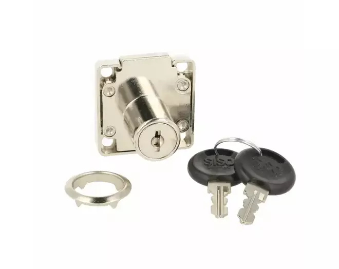 Oplegslot 850 sluiting KA E02, vernikkeld, cilinder vast