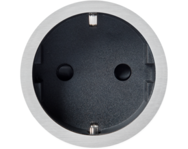 Rond 2.0 Socket F - t.less - brushed nickel - black cup