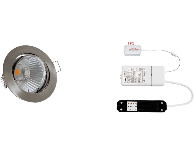 8x rond RVS-Look+8x powerled 7W+8x verl+driver