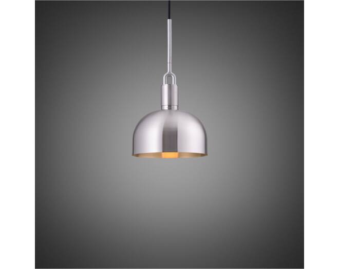 Forked Pendant/Steel/Medium Steel Shade