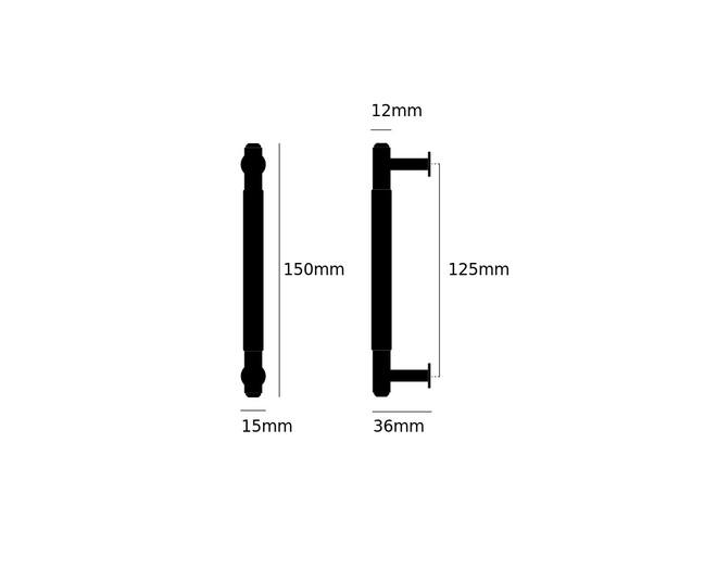 Pull Bar/Linear/Small 150Mm/Brass