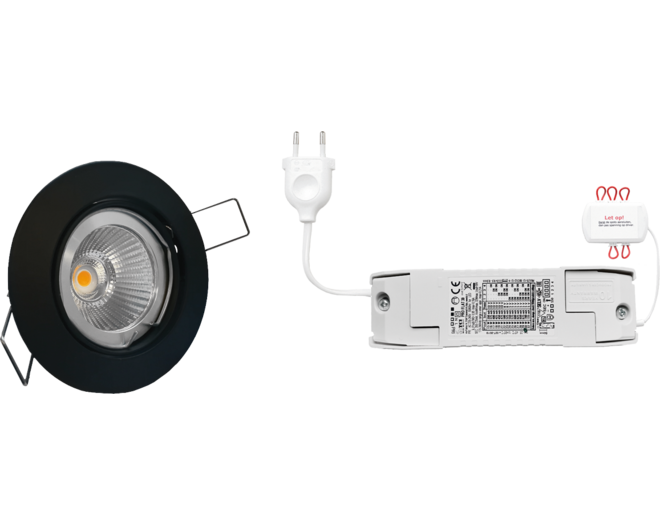 2x  rond zwart+2x powerled+2x verl+driver