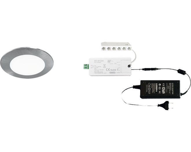 7x Atom RVS Look 24V + MC-Easy + Driver 24W