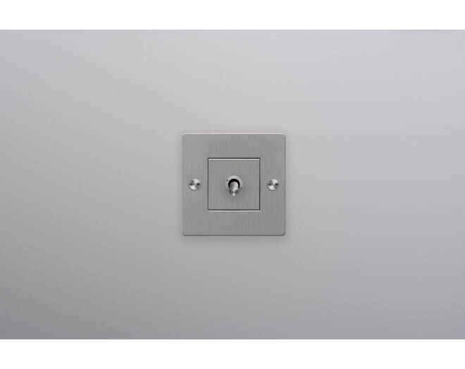 EU 1G Toggle Switch/w/out B+P Logo/Steel