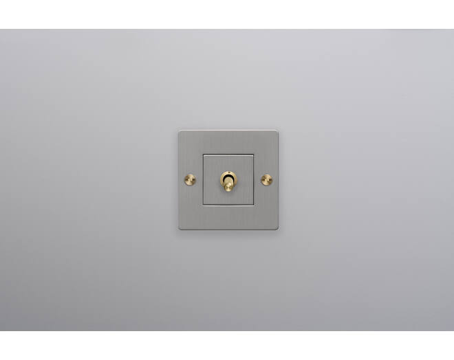 EU 1G Toggle Switch/w/out B+P Logo/Steel