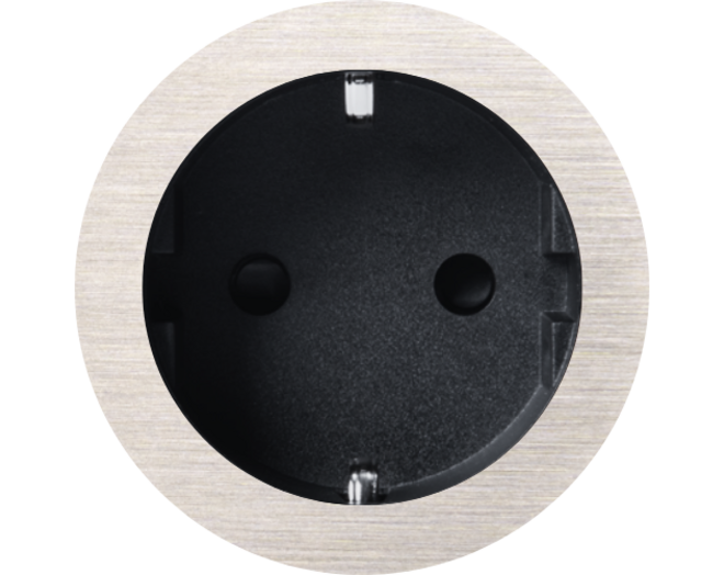 Rond 2.0 MultifitSocket F- brushed nickel - black cup