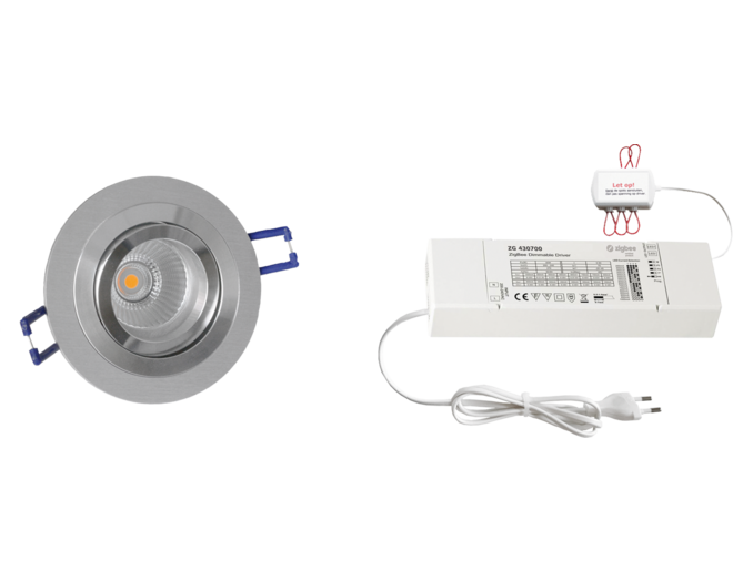 2x Smooth rond Alu+DTW 3000K-2200K+2x verl+ZigBee