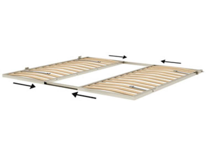 Opklapbed verticaal, frame (gesplitst in 2) 143 x 202cm