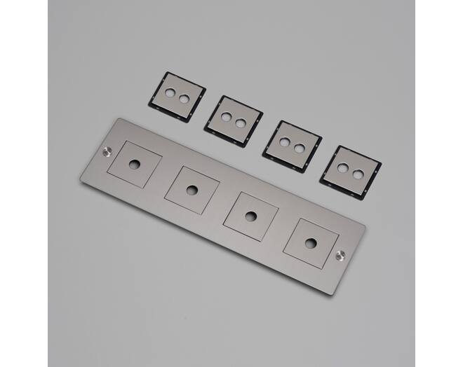4G Wall Plate/Horizontal/Steel