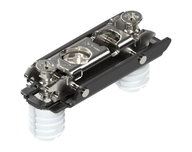 Montageplaat, recht Onyx zwart EXPANDO 10mm