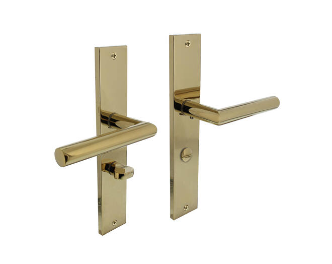 Deurkruk Bastian op schild 245x45 mm WC63/8 mm