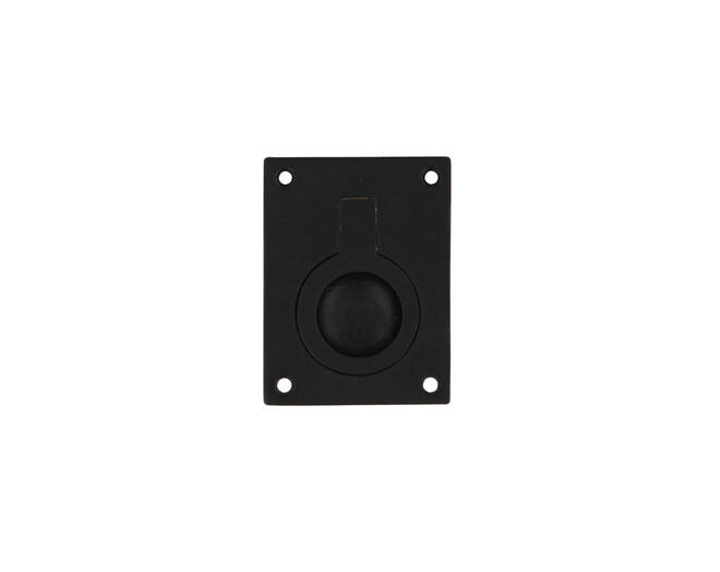 Luikring rechthoekig 41 x 31 mm mat zwart