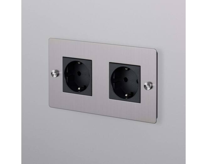EU 2G Socket/Schuko Type F/Steel