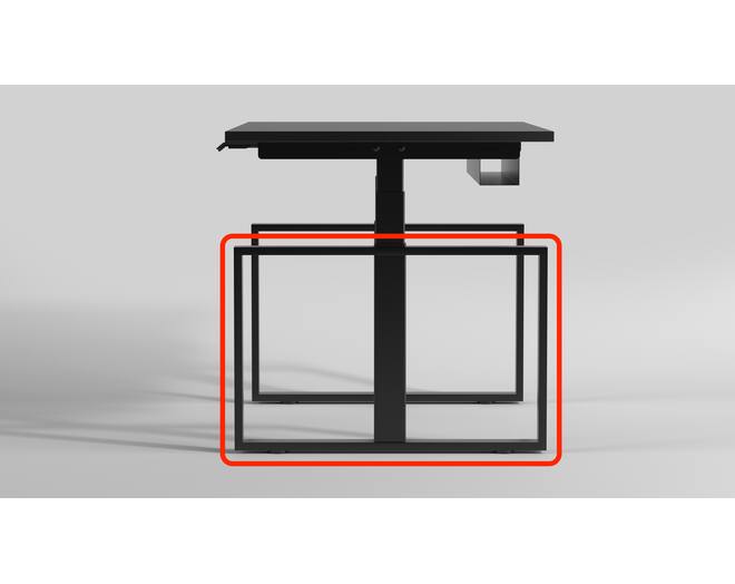 Square zijde enkel 510x800mm zwart RAL9005, per stuk
