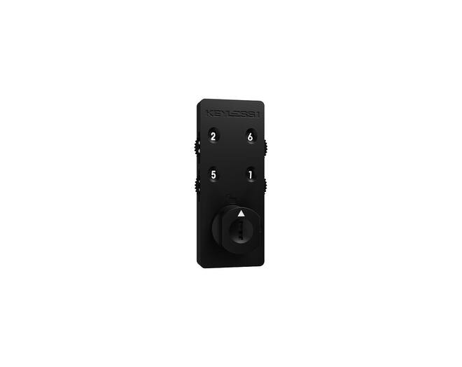 Codeslot KEYLESS1 mat zwart 4 wieltjes deurdike 1-32mm