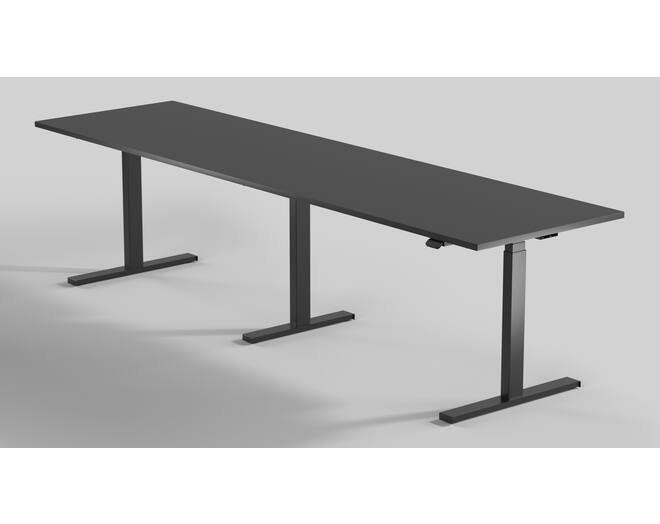 Milano Vergader voor een blad tot 4000mm. Zwart RAL9005.