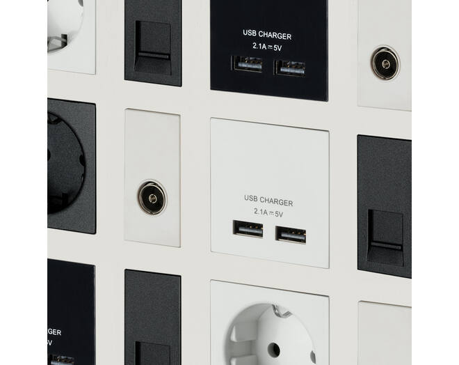 16A French/Belgian Socket - Full Module - White