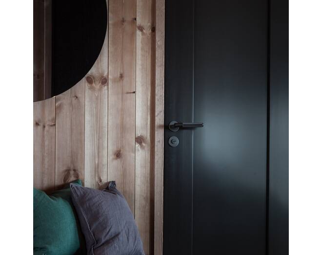 Fixed Door Handle/Single-Sided/Cross/Black