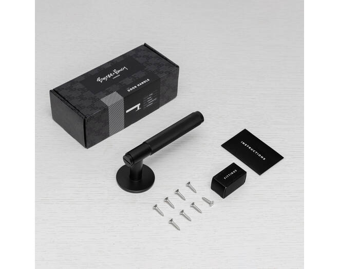 Fixed Door Handle/Single-Sided/Cross/Black