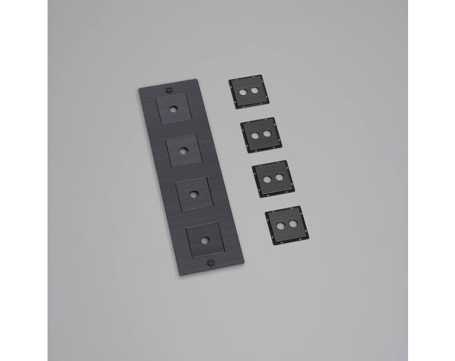 4G Wall Plate/Vertical/Smoked Bronze