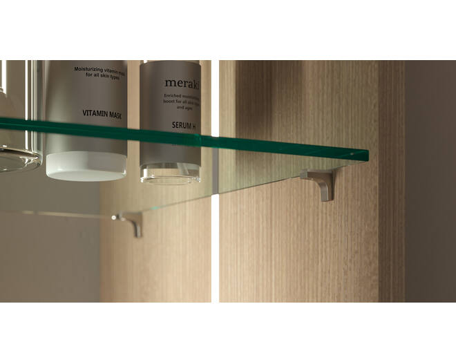 Plankdrager K LINE voor GLAS met rubberen plateau stift 5mm