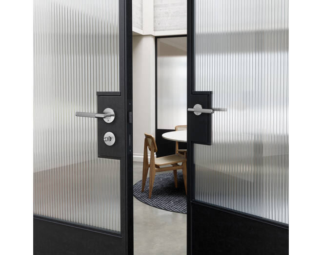 Door Handle Set/Linear/Steel