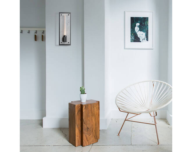 Caged Wall Light/Large/White Marble
