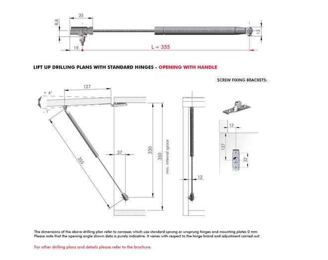 Bovenklepschaar K12 VERSTELBAAR 355mm 60N