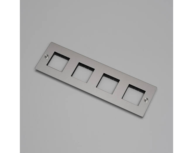 4G Wall Plate/Modules Only/Steel