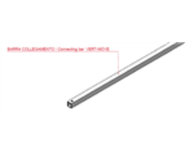Verbindingsstang 1500mm aluminium, bij verticale schuifdeur