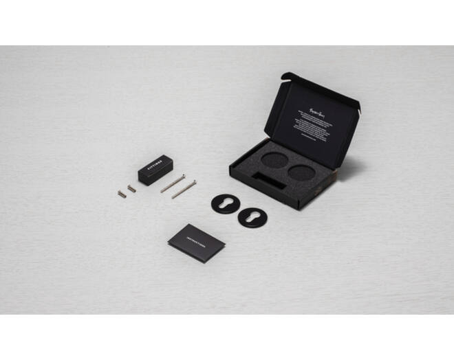 Escutcheon Plate/Euro Profile/Welders Black