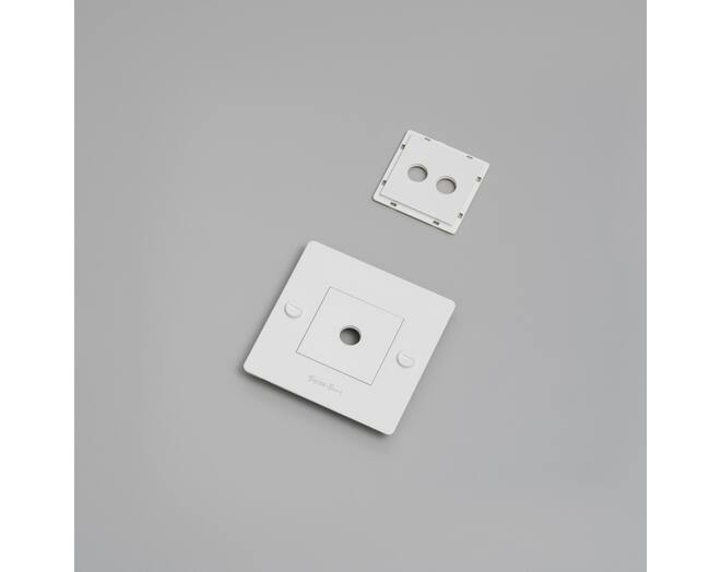 1G Wall Plate/w/ Infills/White