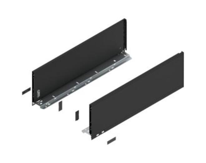 Legrabox ladezijde C 550mm, carbon zwart, hoogte 177mm
