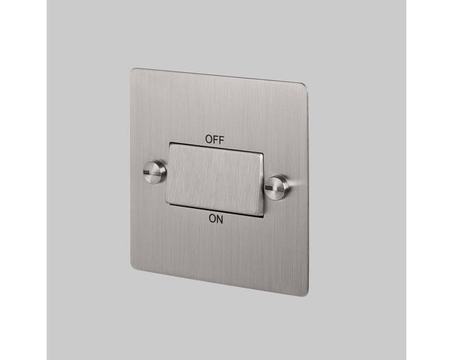 Triple Pole Fan Switch - Stainless Steel - Black Interior