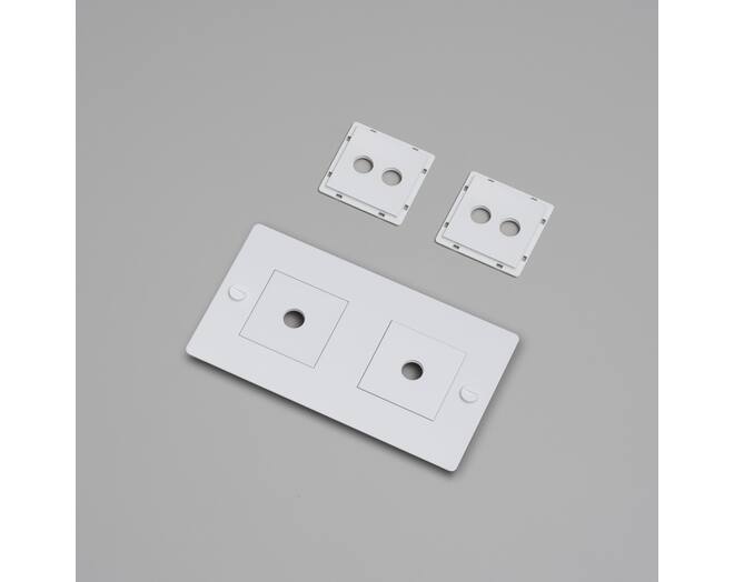 2G Wall Plate/Horizontal/White