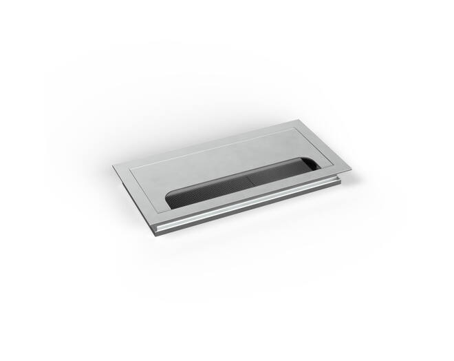 Kabeldoorvoer met borstel 160x80mm aluminium
