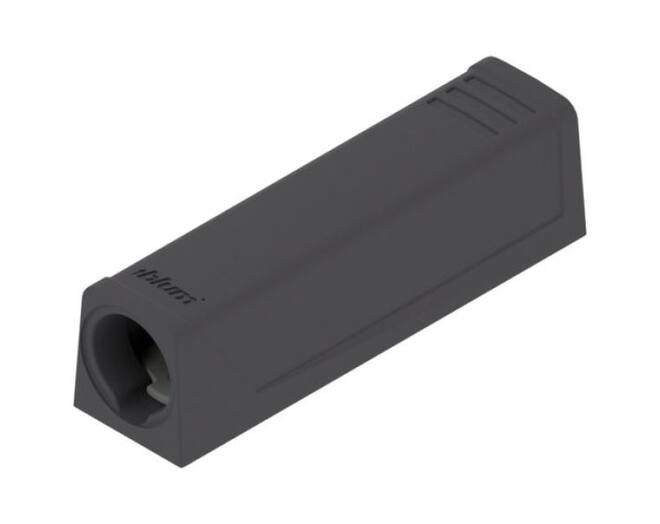 TIP-ON adapterplaat, versie kort recht, carbon zwart