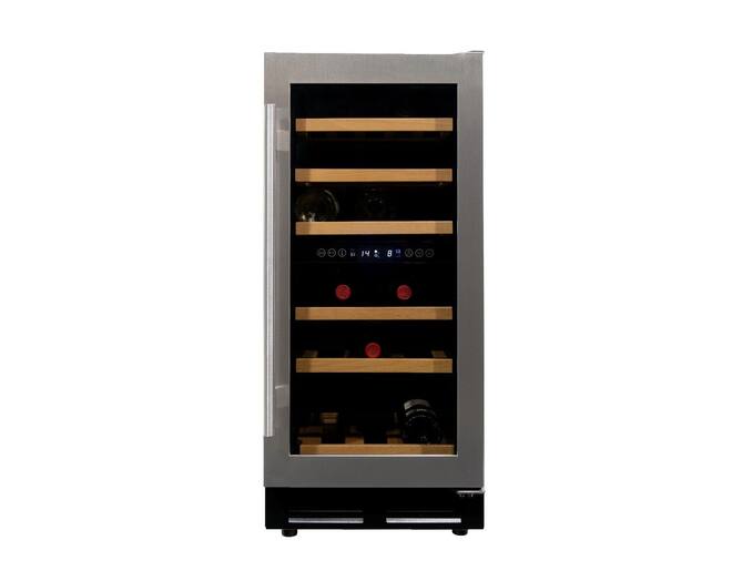 Vinata Wijnklimaatkast Premium, RVS glazen deur, 32 Flessen
