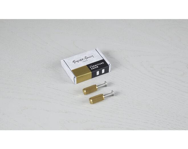 Furniture Knob/Linear/Set Of 2/Brass