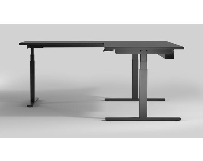 De Milano Hoek. Kleur: Zwart RAL9005.